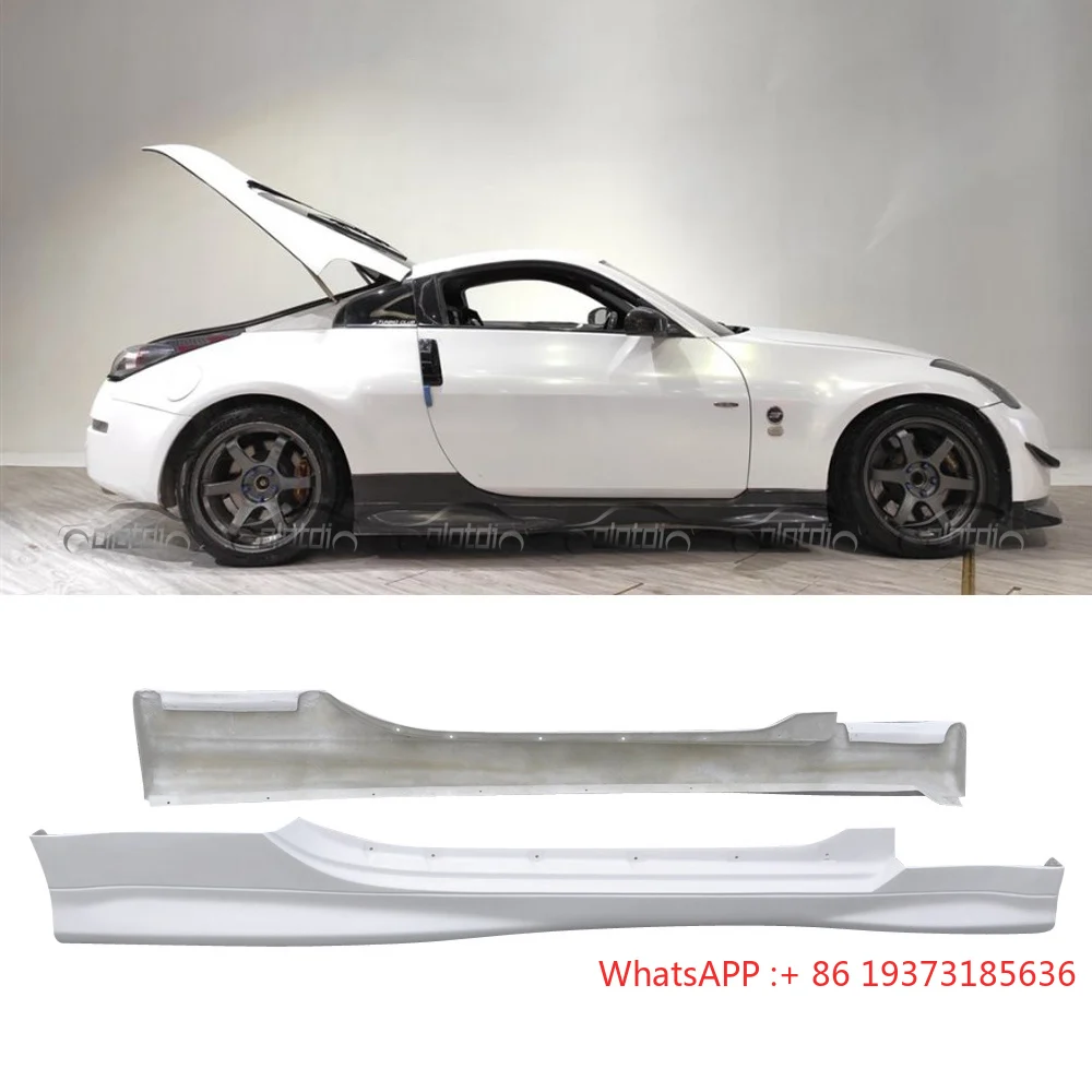 N Type Fiberglass Car Bumper Lips for Nissan 350Z Fair Lady Skyline Z33 Rocker Winglet Side Skirts 2003+