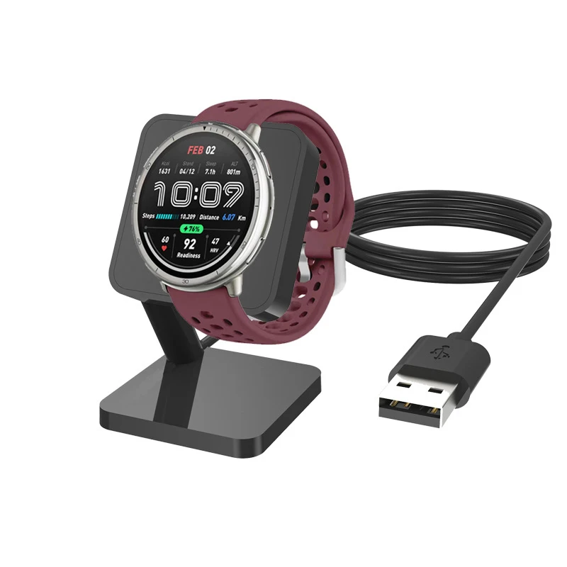 Dock Charger Stand Adapter USB Kabel Houder Voor Amazfit Actieve 2/Bip 6/GTR4 GTR4/GTR3 Pro/GTS4 GTS4/GTS3/T-rex 2/Trex Ultra