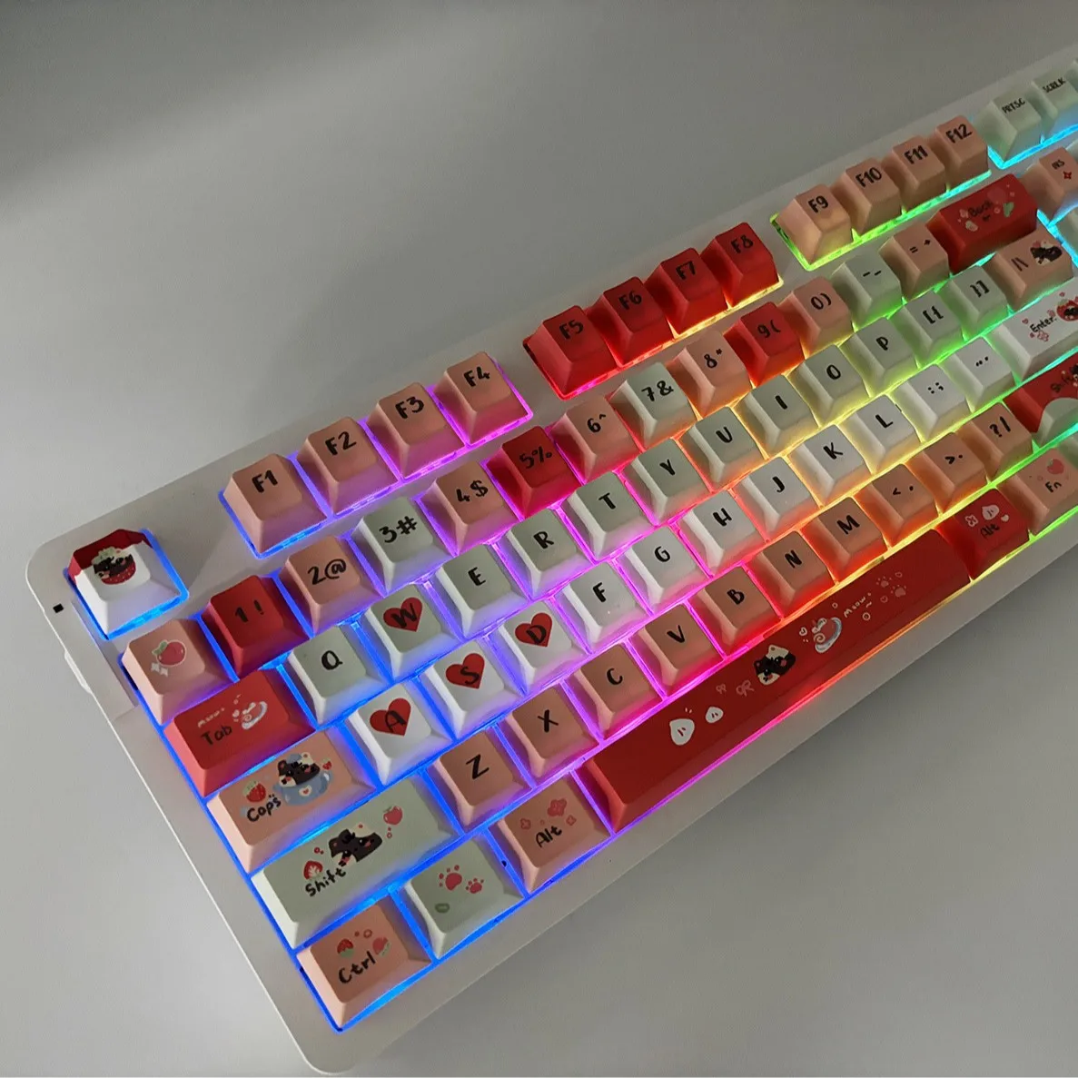 

Original PBT sublimation theme cute keycaps mechanical keyboard keycaps mechanical shaft 1