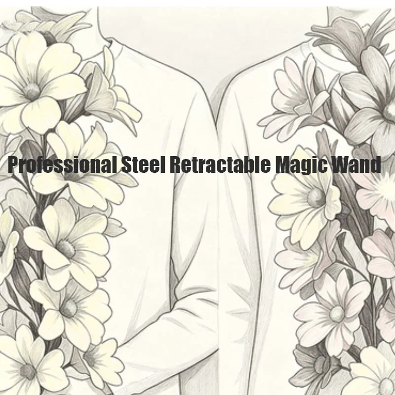 プロ仕様スチール製格納式マジックワンド-デラックスひまわり変身ワンド-ステージパフォーマンス用（花のみ）マジックトリック