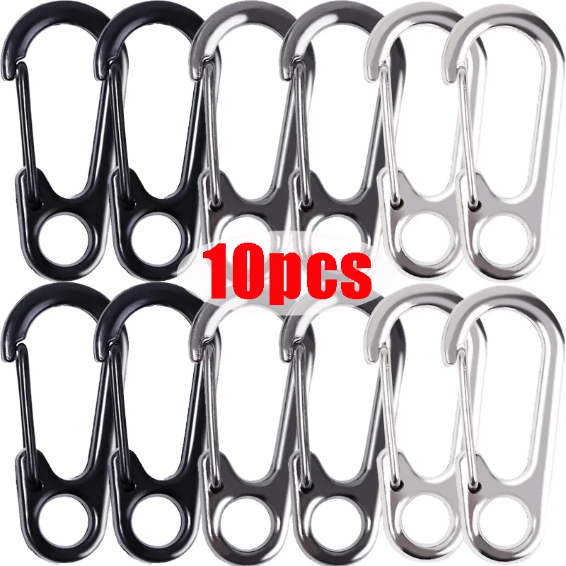 Mini Lobster Clasp Buckle Keychian Carabiners EDC Equipment SF Hook Outdoor Camping Hiking Buckles Alloy Press Spring Snap Hooks