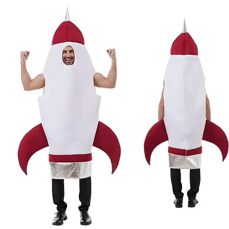 

Adult Halloween Rocket Onesie Costume Tech Party Event Space Suit Dollup Performance Stage Show Polyester Material