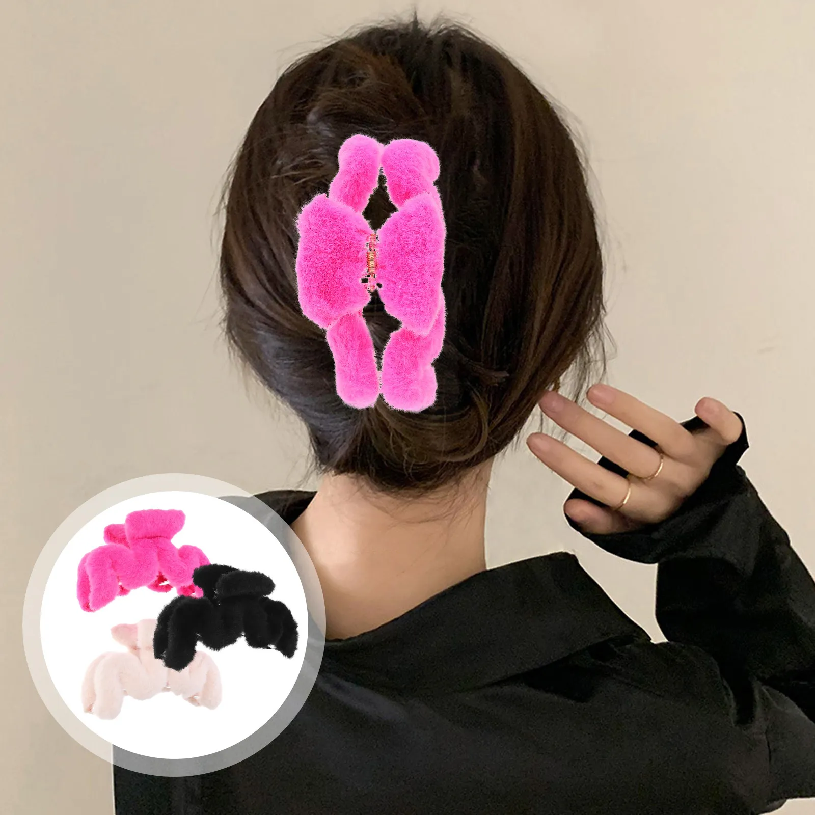 

3Pcs Cute Shark Shaped Claw Clip Women Hair Jaw Clip for All Hairstyles Comfortable Wear Fashion Hair Accessory for Girls