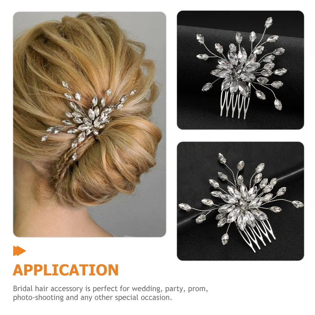 

Bridal Comb Headpiece Alloy Plastic Wedding Hair Comb Bridal Hair Piece Clip for Brides Party Wedding Special Occasions