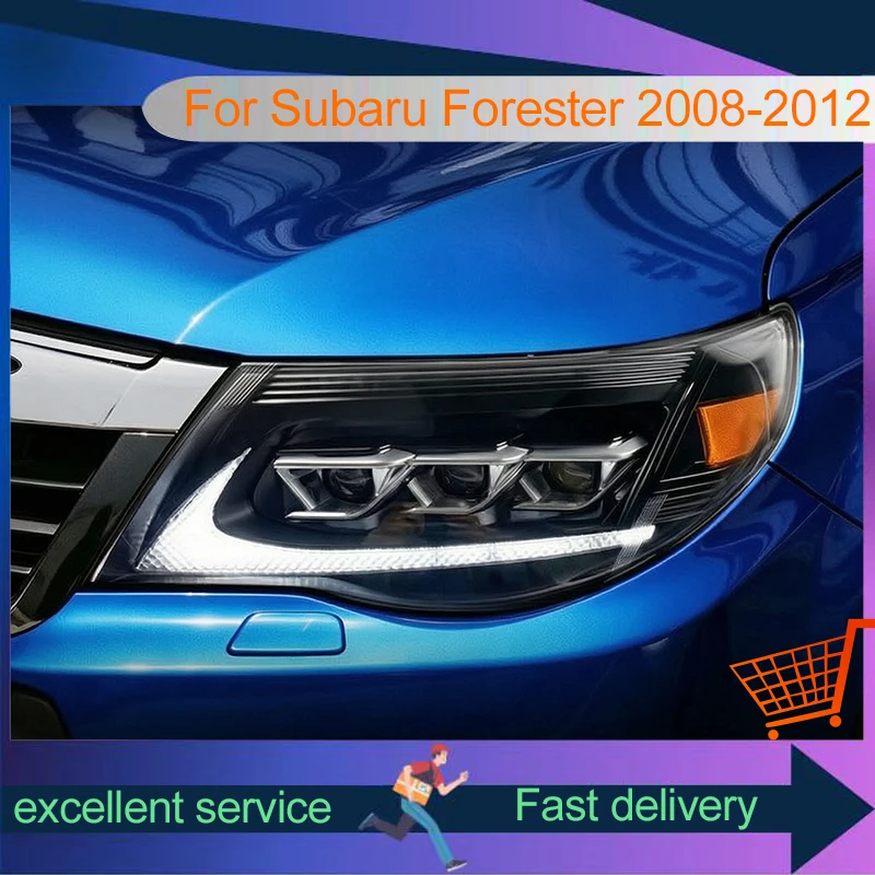 Headlight Styling FOR Subaru Forester 2008-2012 New LED Bulbs Projector Lens DRL Head Lamp Car Stuff Auto Front Mobile Accessory