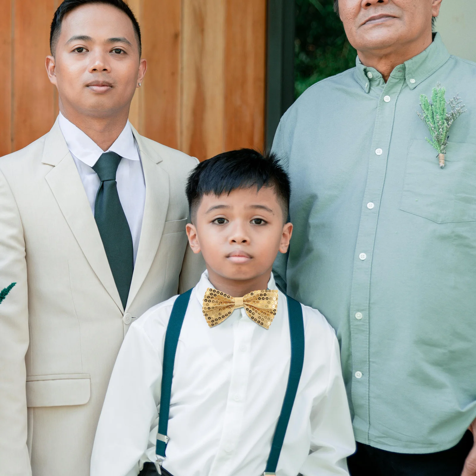 

5pcs Children'S Bow Tie Adjustable Glitter Sequin Bow Tie For Kids Sparkly Dress-Up Accessory Party Wedding Stage Costume