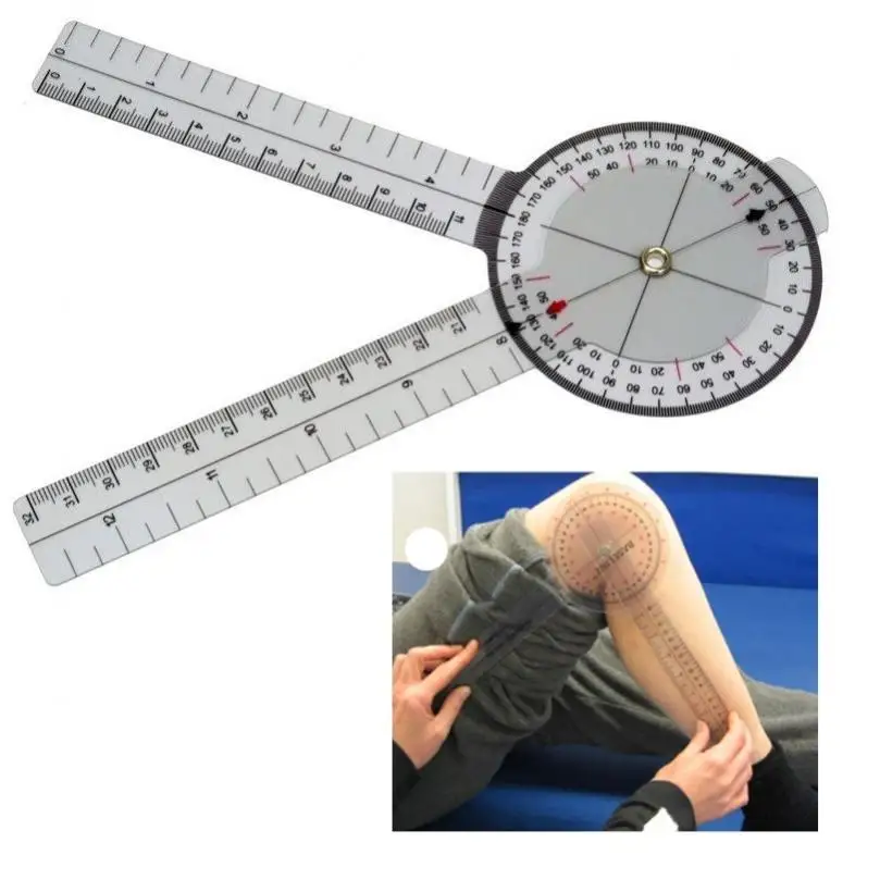 360 Degree Goniometer Orthopedic Angle Spinal Ruler Plastic Orthopedic Spinal Finger Angle Ruler Protractor Measuring Tool