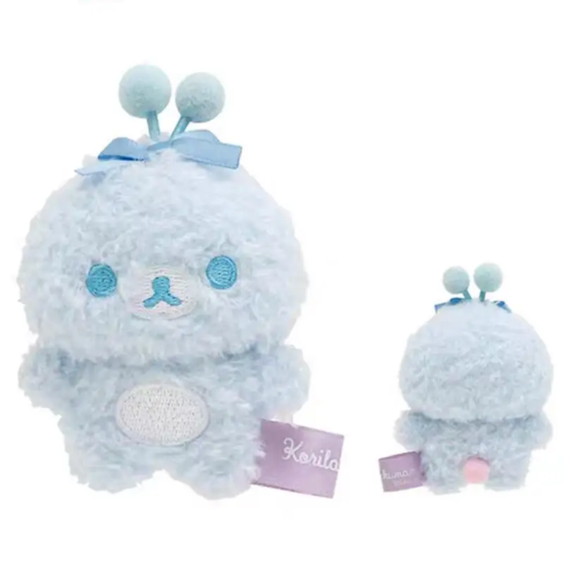Kawaii Rilakkuma ألعاب من القطيفة المفاتيح الإبداعية الكرتون Korilakkuma يونيكورن ظهره قلادة الديكور دمية صديق هدية عيد ميلاد