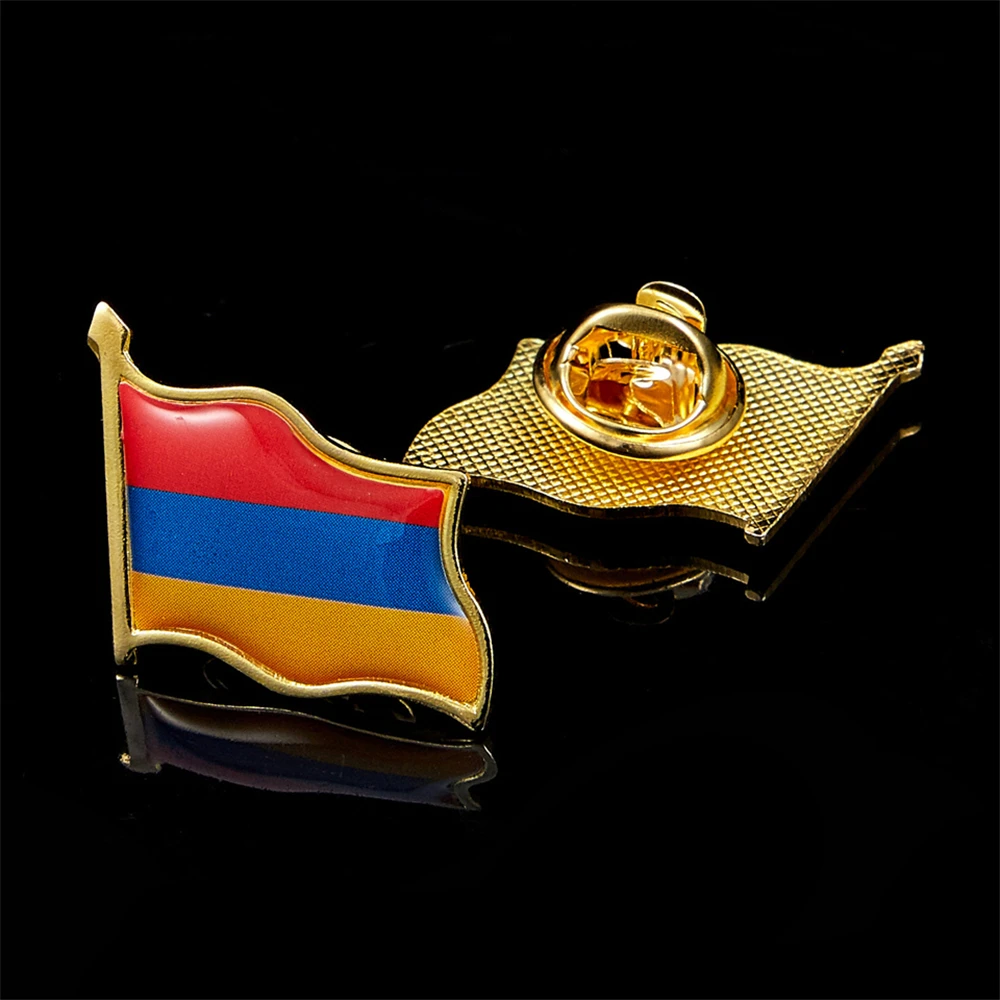 Armenia Republic Flag Enamel Pin Broszki Przypinki do klapy Odznaki Torba na ubrania Biżuteria Prezent