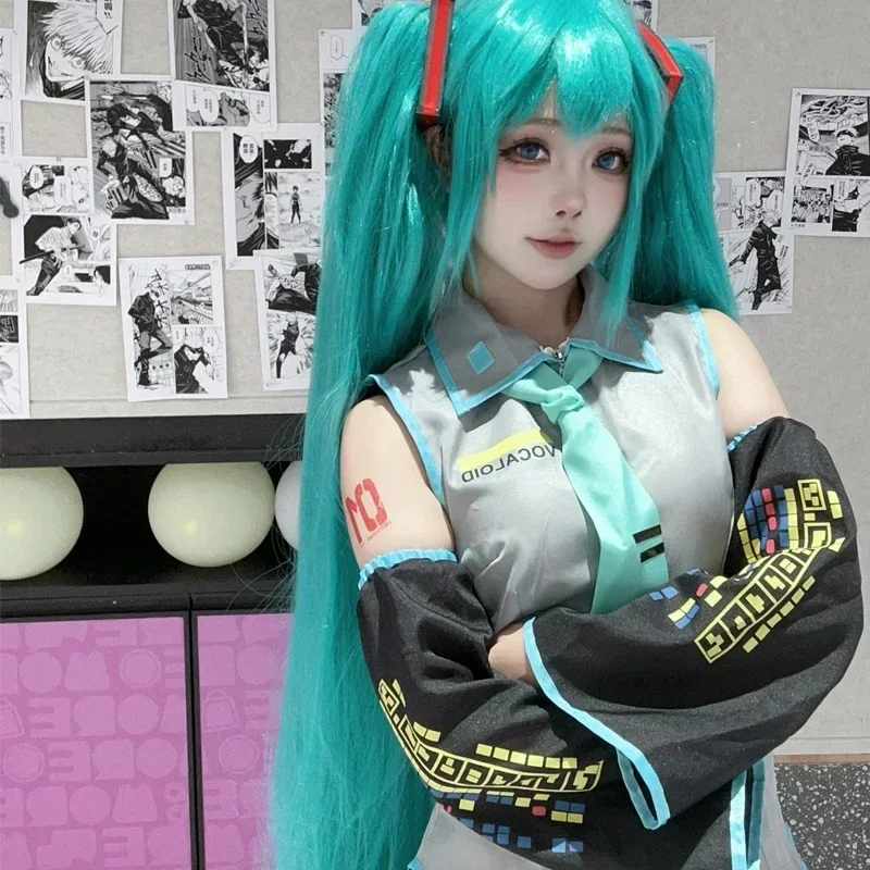 ちょうどサイヤ人パフォーマンス服初音ミクミクアニメ服コスプレ服-jk-スカート同じスーツかつらアクセサリーハロウィン