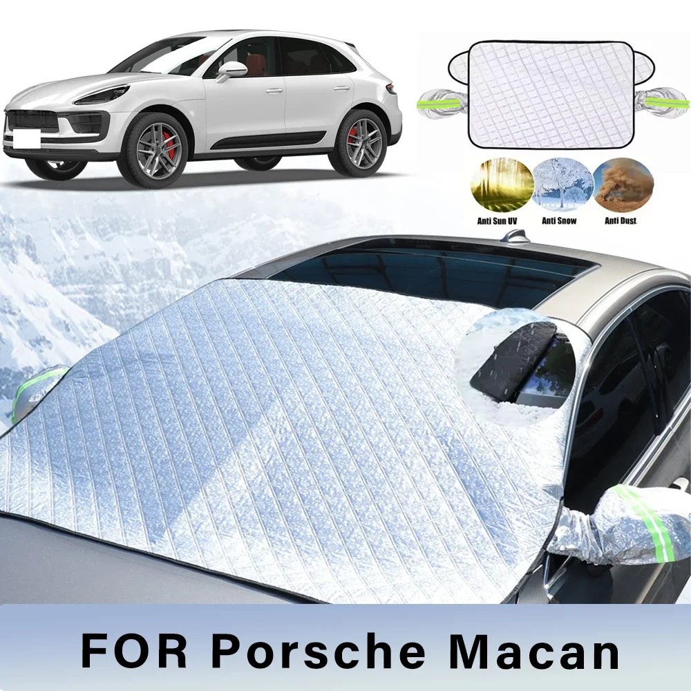 

Thickened Car Now Sunshade Windshield Cover With 5/9 Magnets UV Protection Anti Snow Sunlight For Front Windsh for Porsche Macan