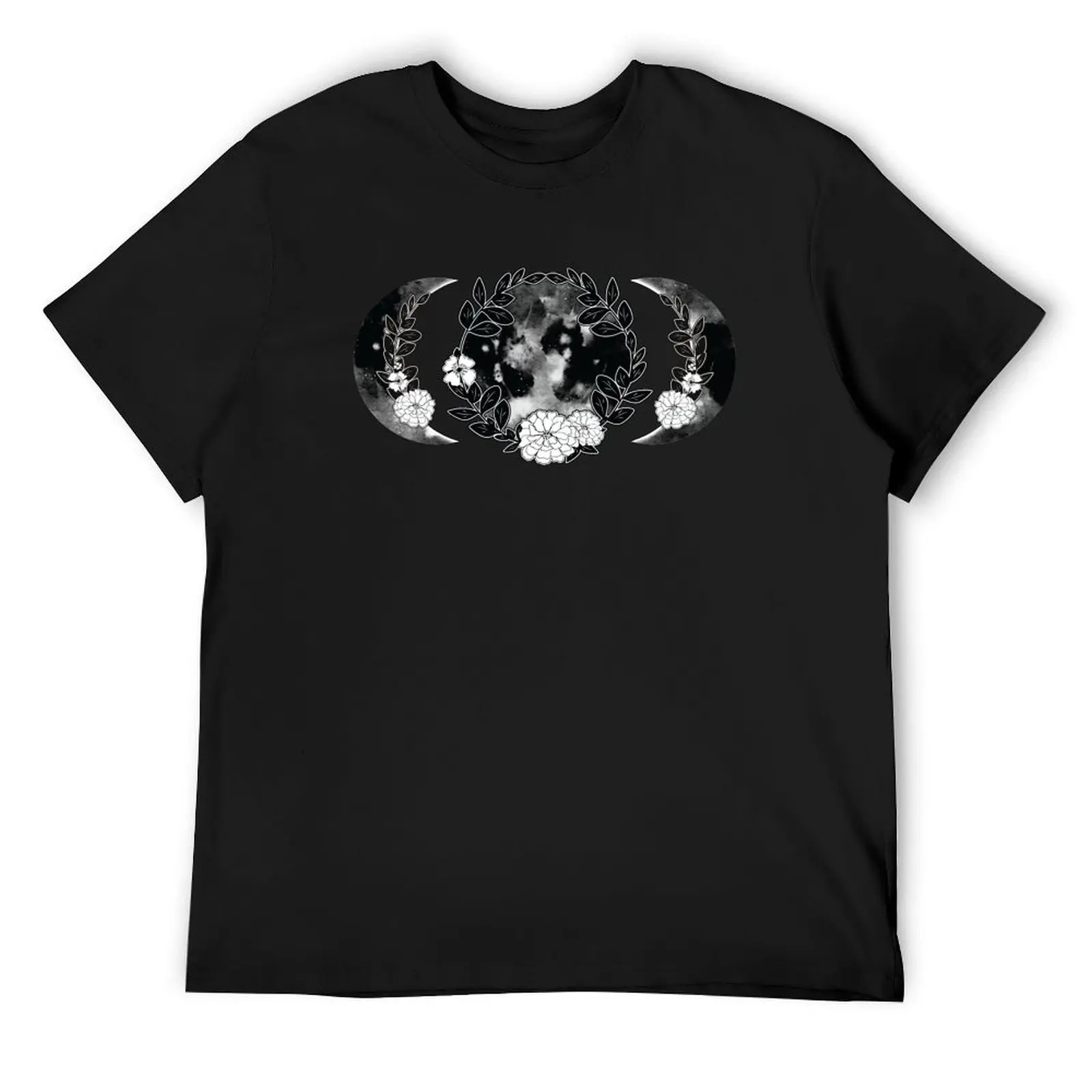 Floral Triple Moon Illustration - Southern Hemisphere T-Shirt street wear graphic shirts Men's clothing