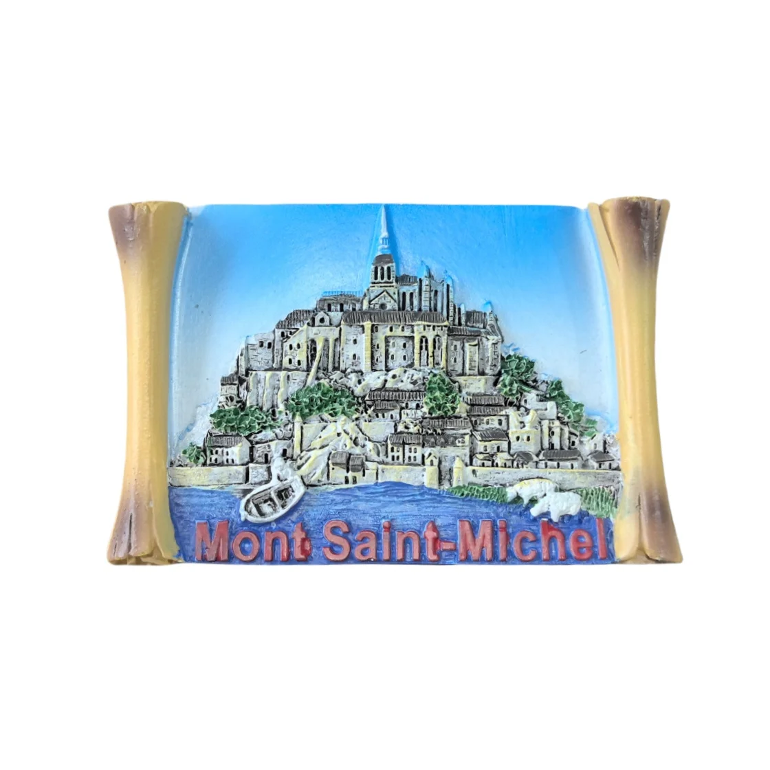 Mont Saint Michel France 3D Fridge Magnet Souvenir Gift,Resin Handmade France Refrigerator Magnet Home Decoration Collection