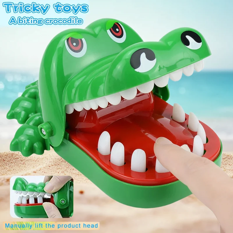 Mordre Finger Jeu Crocodile Mignon Dessin Animé Crocodile Enfants