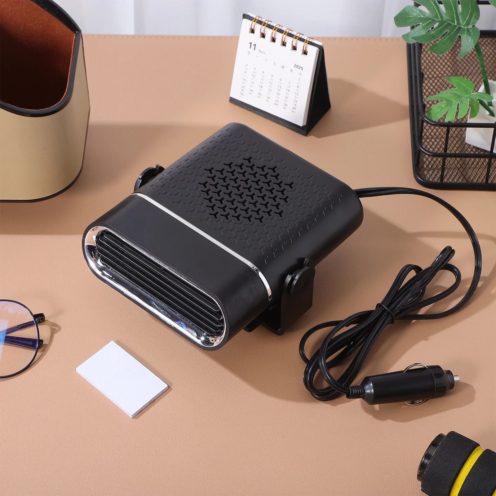 

1 pc Car Heater Portable Vehicle Defroster Fast Heating Windshield Defogger Abs Copper Material Auto Defogging Demister