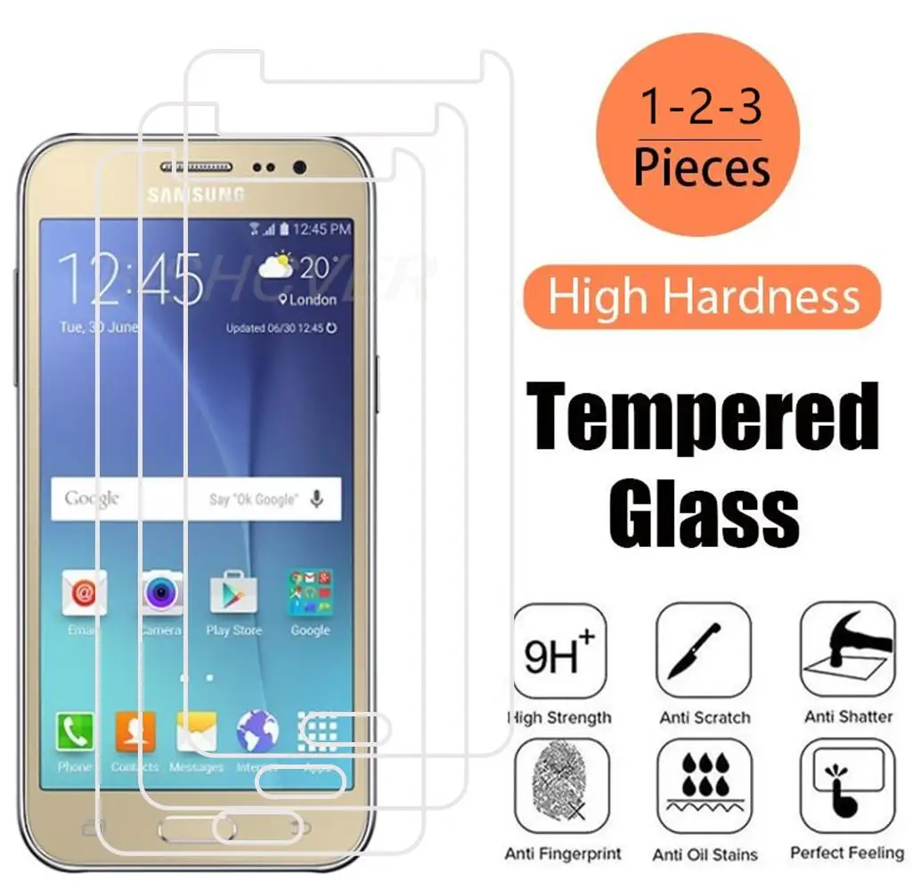 Para samsung galaxy j2 2015 vidro temperado protetor para samsung galaxy j2 j200 j200f j200h filme protetor de tela capa