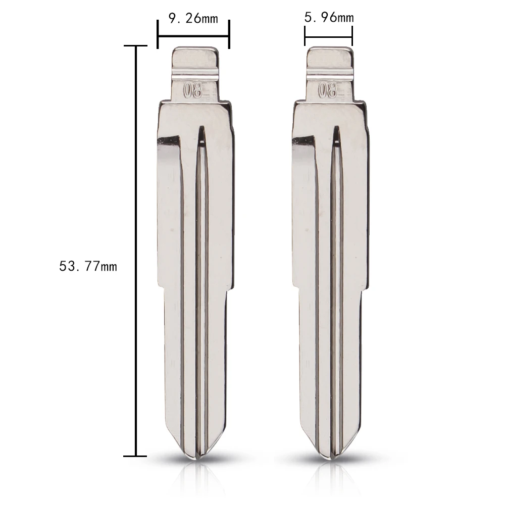 KEYYOU 08 # metalowe puste Uncut obrotowe KD ostrze klucza pilota zdalnego sterowania dla Daihatsu FIAT PALIO dla Jinbei Haise dla KIA karnawał dla