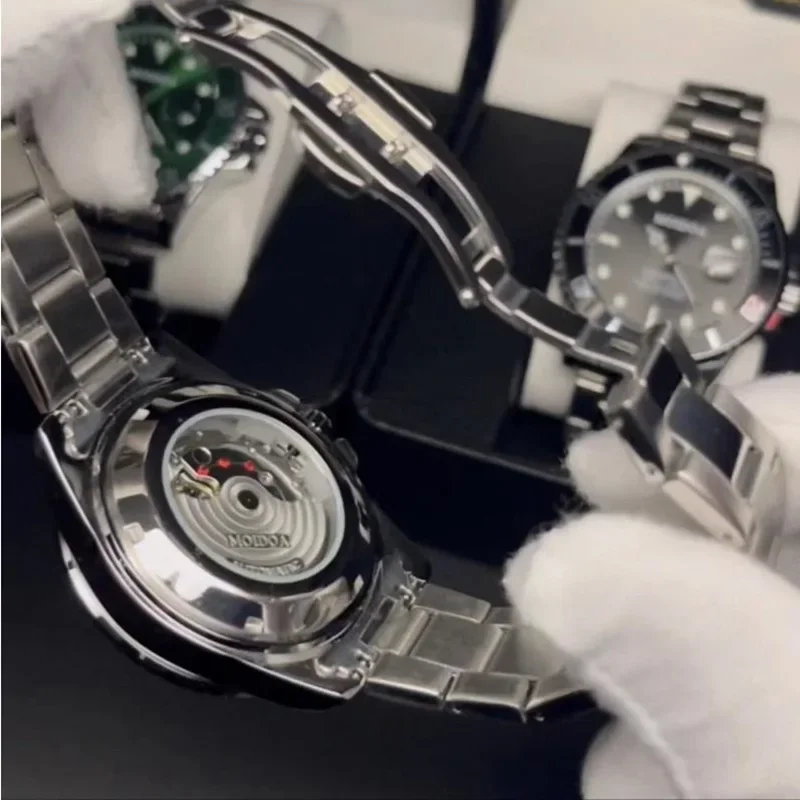 Groen Water Ghost Bilaterale Vlinder Gesp Holle Tourbillon Horloge