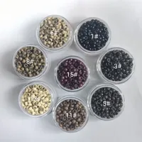 200 unids/pack 4,0mm nano anillos de silicona para nano anillos de cobre con cuentas de pelo forradas de silicona anillos para el cabello herramientas de extensión de cabello