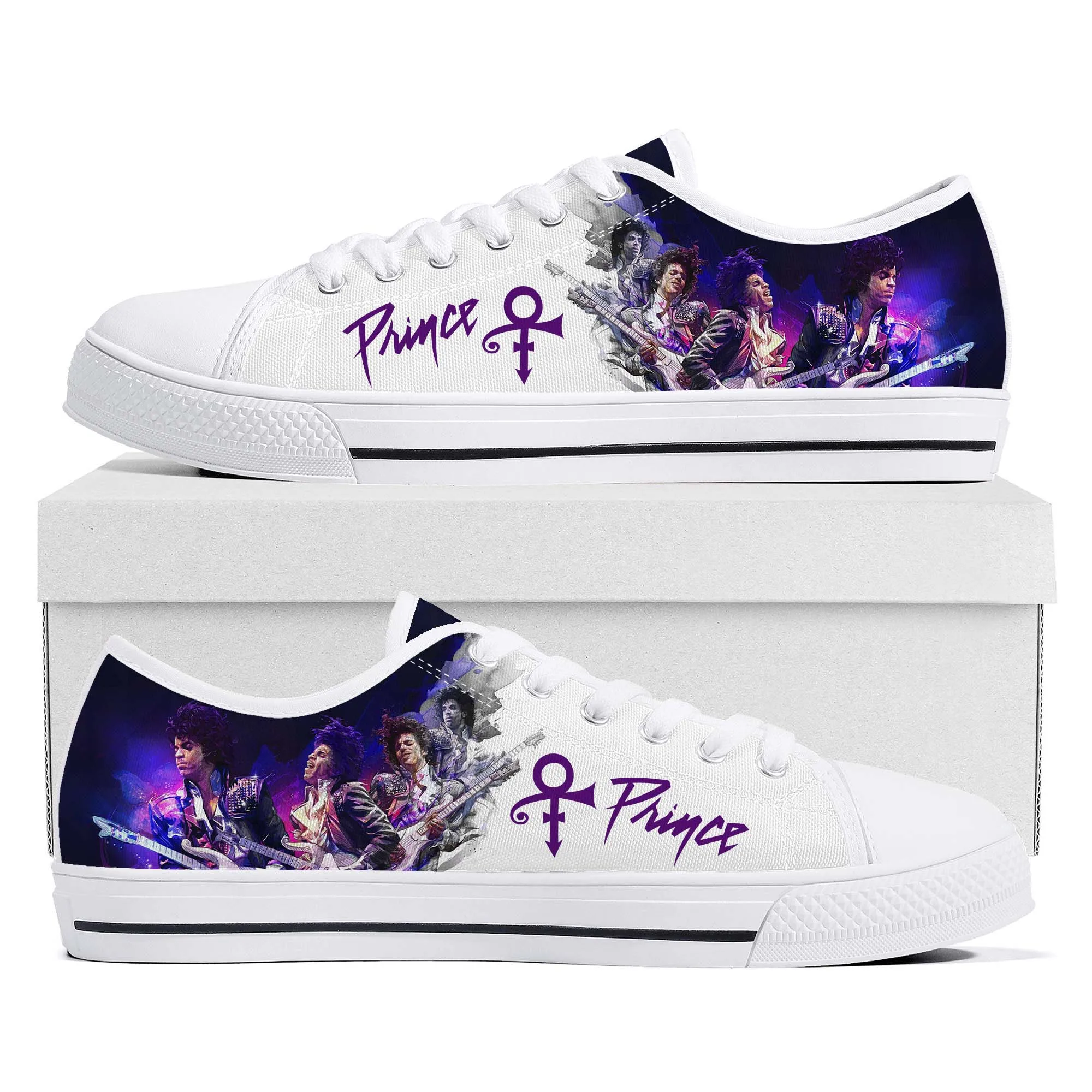 

Prince Rogers Nelson Purple Rain Low Top High Quality Sneakers Men Women Teenager Canvas Sneaker Casual Couple Shoes Custom Shoe