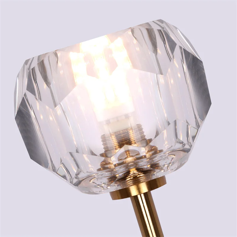 Modern Crystal Sconce Lamp G9 Wall Sconce Aisle Door Front Lights Sleeping Copper Wall Lights Bedside Lamp For Bedroom Fixtures