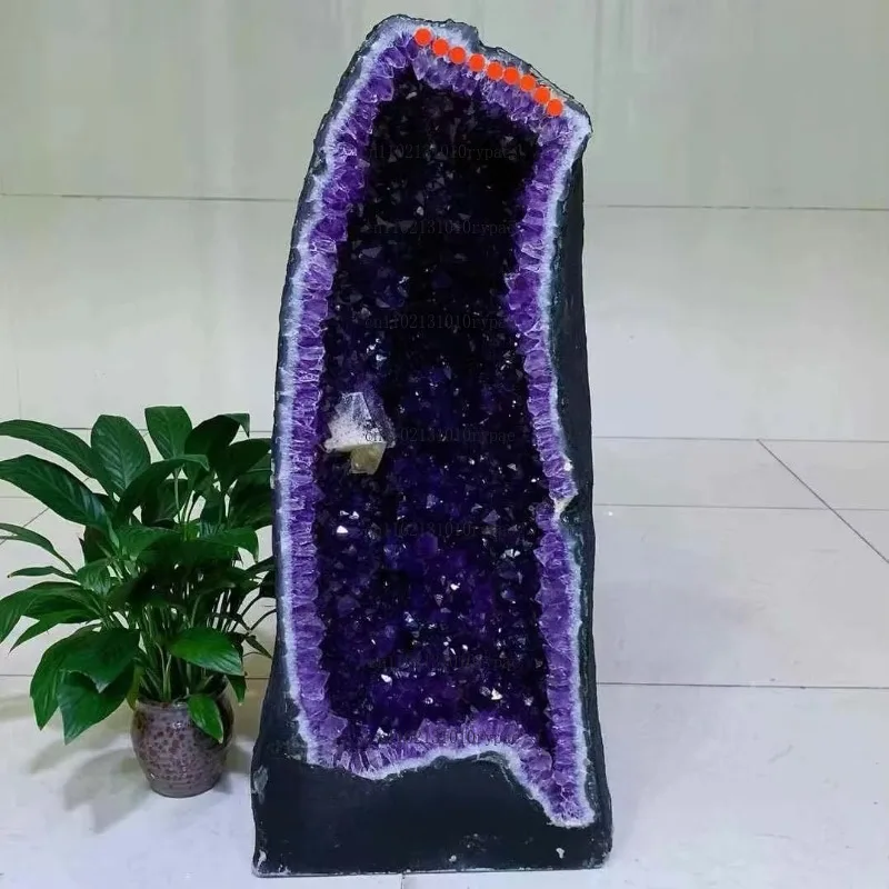 Beautiful Pair of Amethyst Wings Natural Healing Rock Quartz Butterfly Geological Community with Metal Stand Home Decor