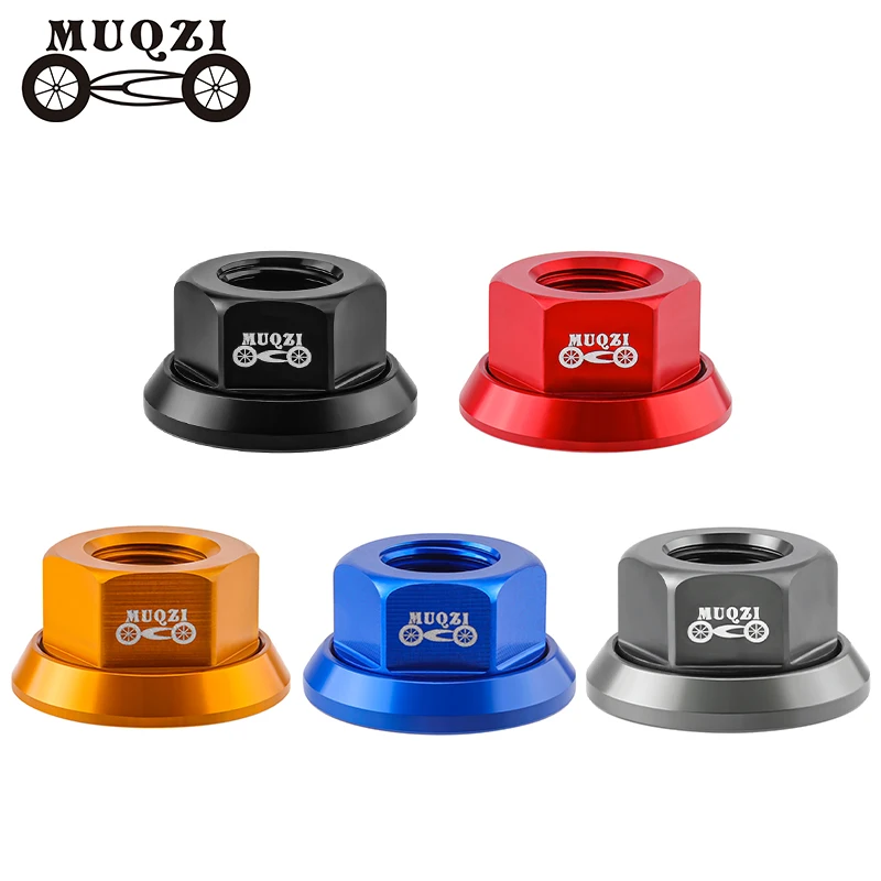 MUQZI 2pcs Hub Axle Nut 3/8 Bicycle Wheel Axle Screw Aluminum Alloy Hub Bolts