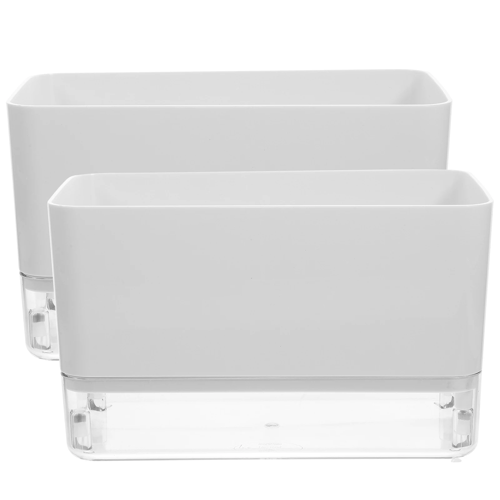

2Pcs Double Layer Flower Pots Lightweight Plastic Self Watering Planters for Indoor Decorations Automatic Planter