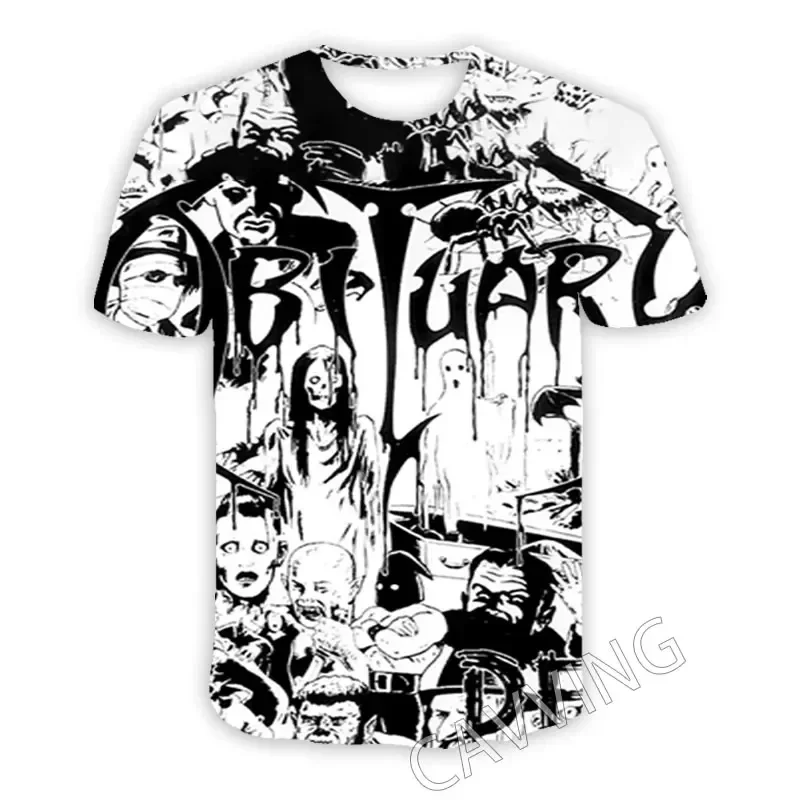 Obituary Heavy Metal Skeleton T Shirt Men Women Pure Cotton Vintage T-Shirt Crew Neck Music Band Tees Short Sleeve Tops Big Siz