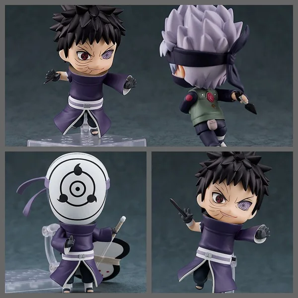 Naruto figura q version nendoroid #2120 uchiha obito #2175 madara artikulierte action figur modell verzierung