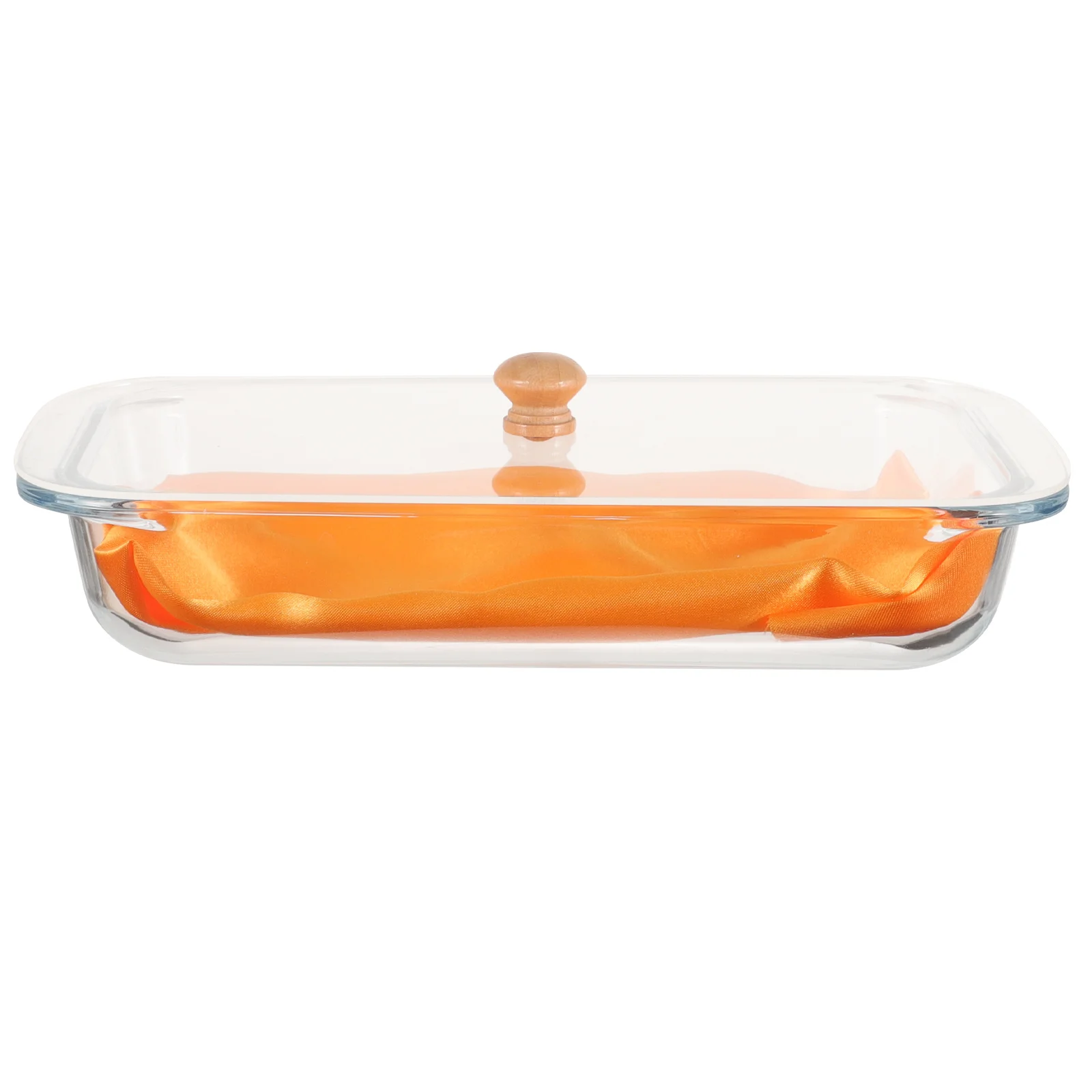 

Fruit Tray with Lid Lidded Glass Snack Trays Serving Decorative Portable Food Lids Baking Dish