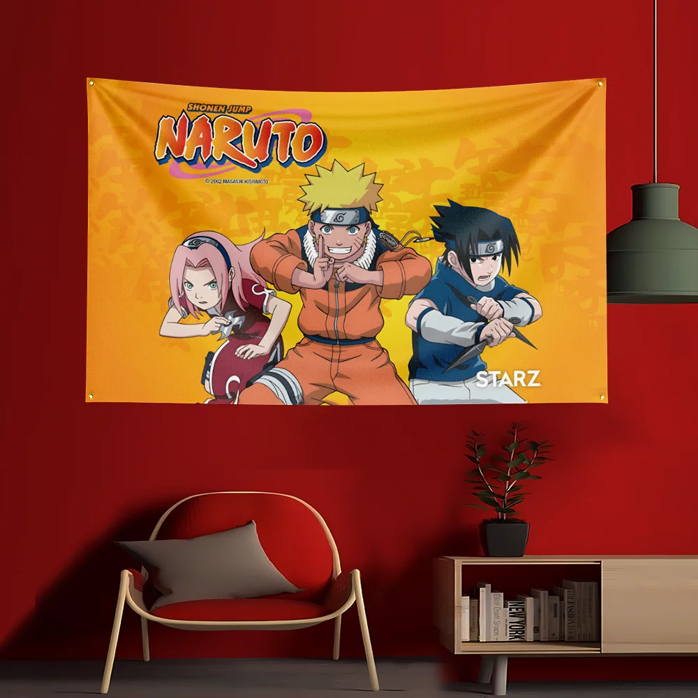 3X5 FT R-NarutoS لعبة العلم البوليستر المطبوع حزب العلم لتزيين غرفة المرآب #4