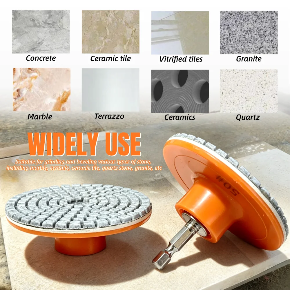 Ceramic Tile Trimming Polishing Disc M14 Angle Grinder Wet Dry Polishing Ceramic Marble Quartz Stone Chamfering Grinding Edge