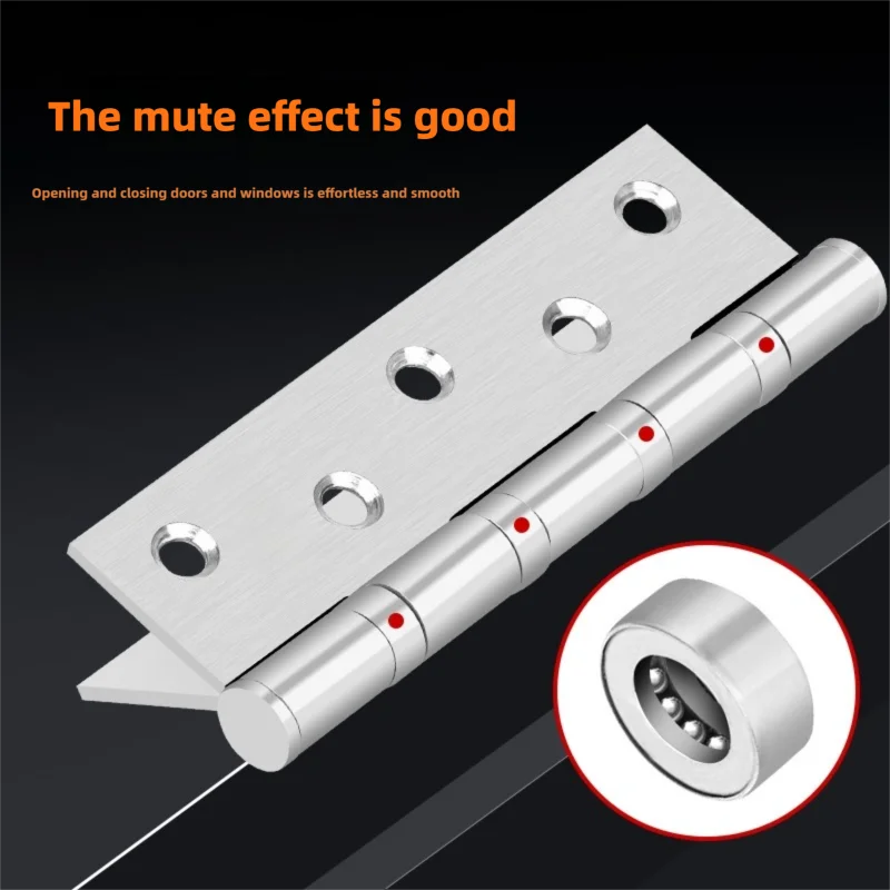 

Бесшумная дверная петля из нержавеющей стали с 4-дюймовыми подшипниками толщиной 3 мм, сверхмощная несущая нагрузка для комнатных дверей, мебельная фурнитура Gemel