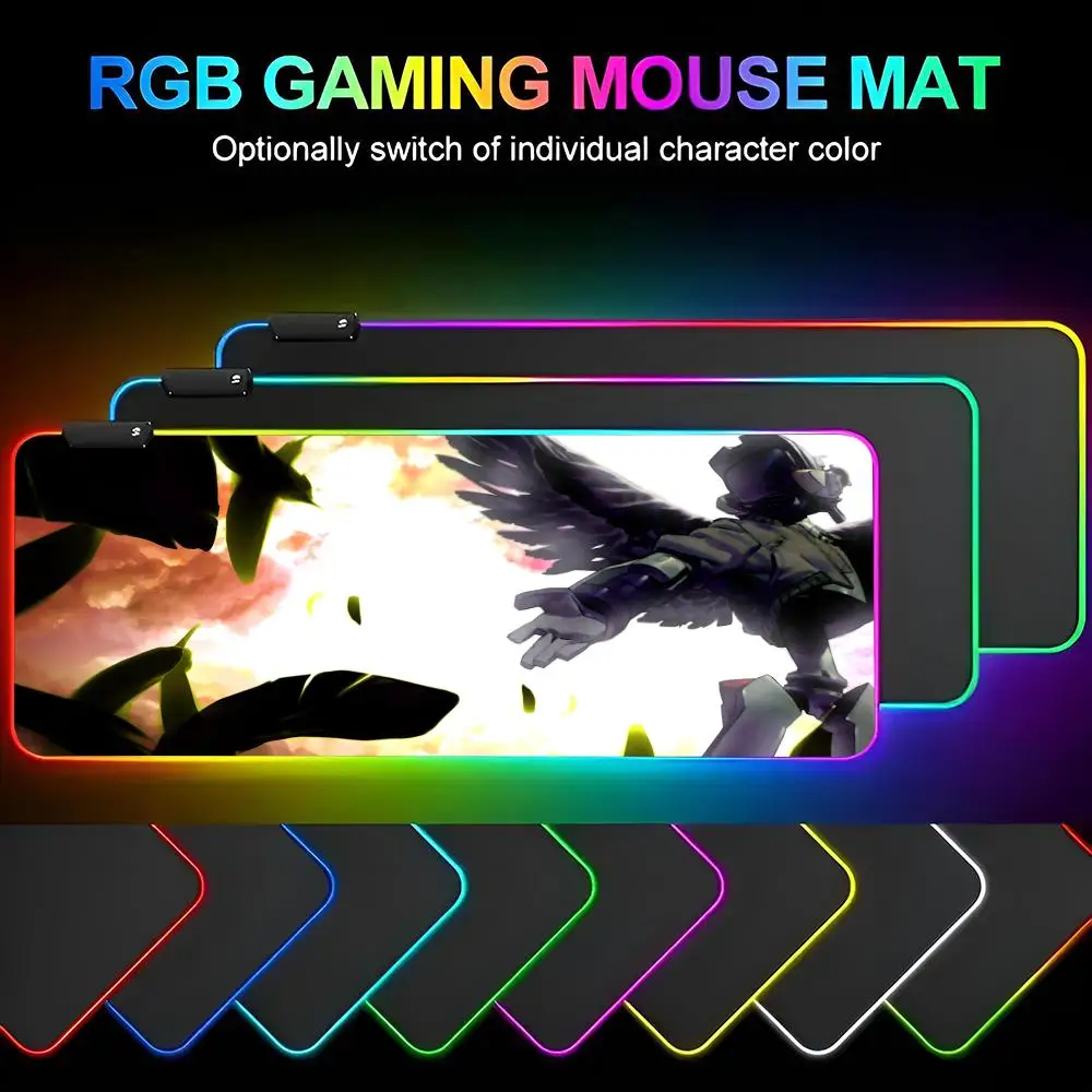 Guitar Gir Mouse Pad Gamer RGB Deskmat Keyboard Mat Gaming Laptops LED Mousepad Desk Protector Anime Mause Mats