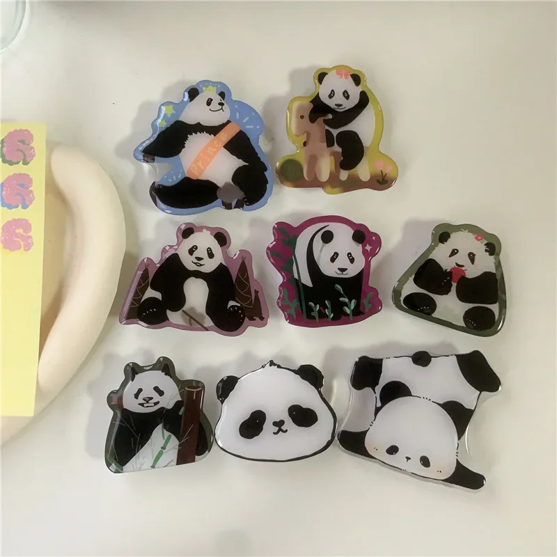 Cute Panda Animal Expandable Mobile Phone Holder Stand INS Korean Foldable Grip Tok Socket Finger Ring Bracket Accessories