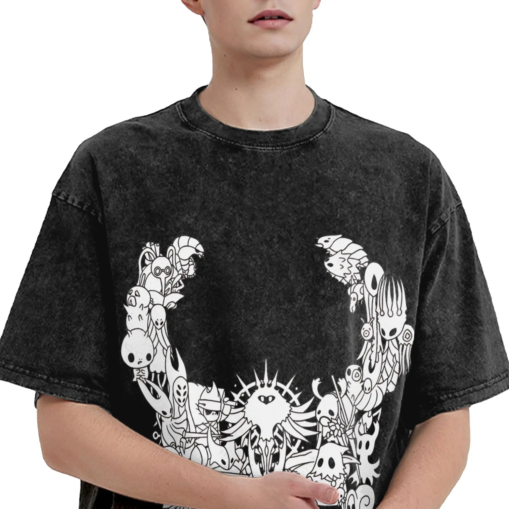 هولو نايت-سكان أحدث الملابس غسلها تي شيرت الرجال النساء الشارع الشهير الهيب هوب تي شيرت تيز بلايز قصيرة الأكمام #3