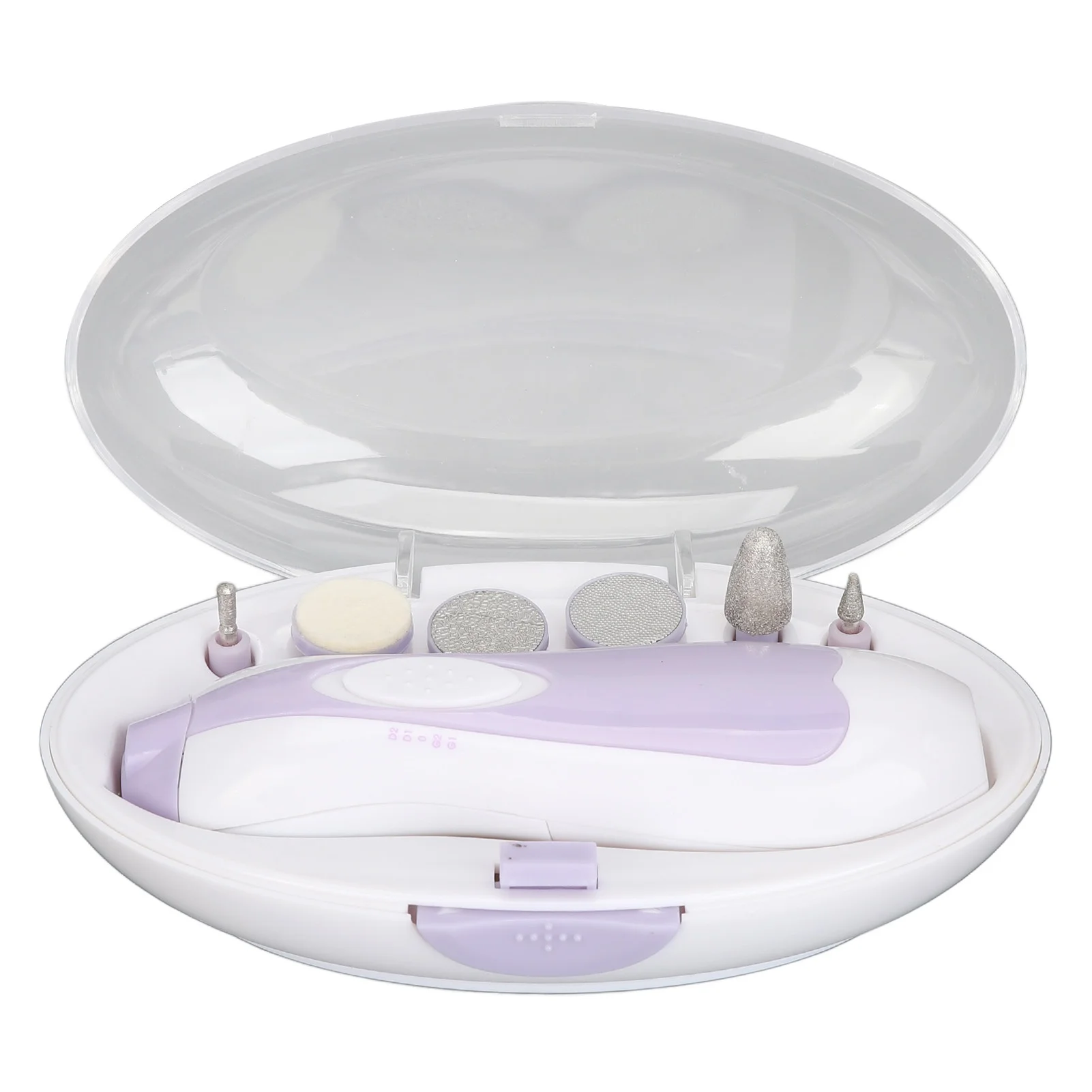 

Electric Nail File Kit Remove Dead Skin High Speed Rotating Nail Drill Machine with 6 Heads Purple