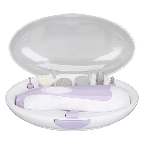 Electric Nail File Kit Remove Dead Skin High Speed Rotating Nail Drill Machine with 6 Heads Purple