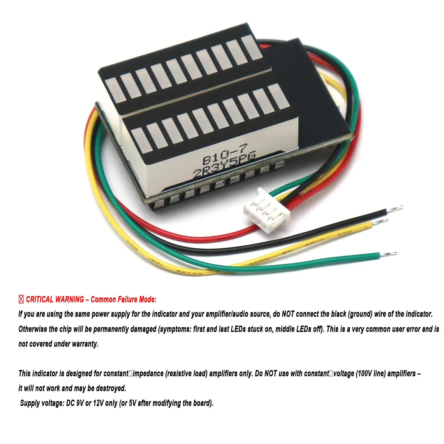 Dual 10‑Seg Audio Signal Level Meter Spectrum Light - Rhythm LED Indicator DC 9‑12V DIY For Car Amp Stereo Atmosphere Lamp