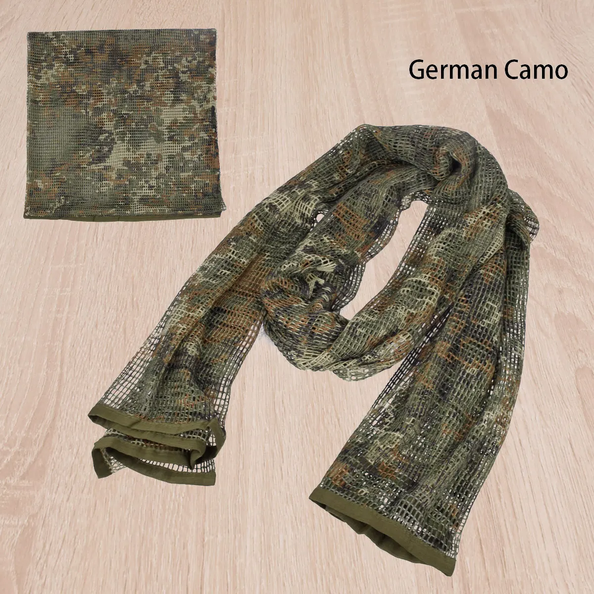 Camuflagem Tactical Mesh Neck Scarf, Sniper Face Scarf, Véu, Head Wrap para acampamento ao ar livre e caça