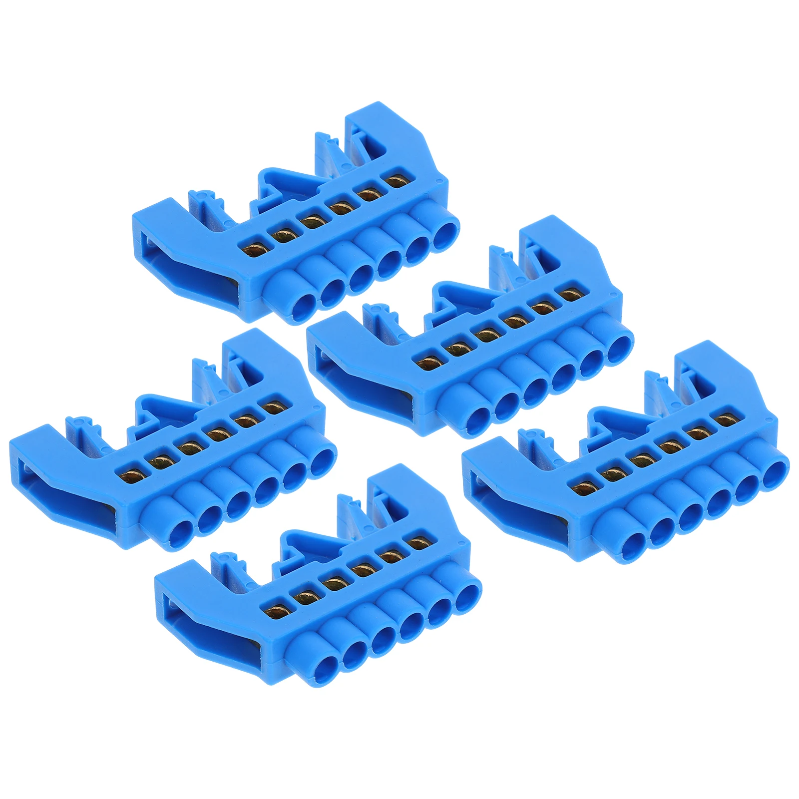 

5pcs Terminal Block Bus Bar Grounding Strip Connector Copper Material Precision Installation Hole Screw Strip