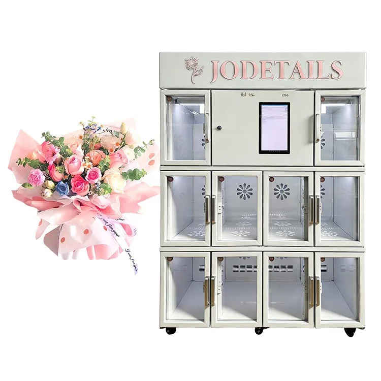 Máquina Expendedora de Flores Automática, Simple y Elegante, Blanca, de Gran Capacidad, Servicio las 24 Horas, Alto Rendimiento