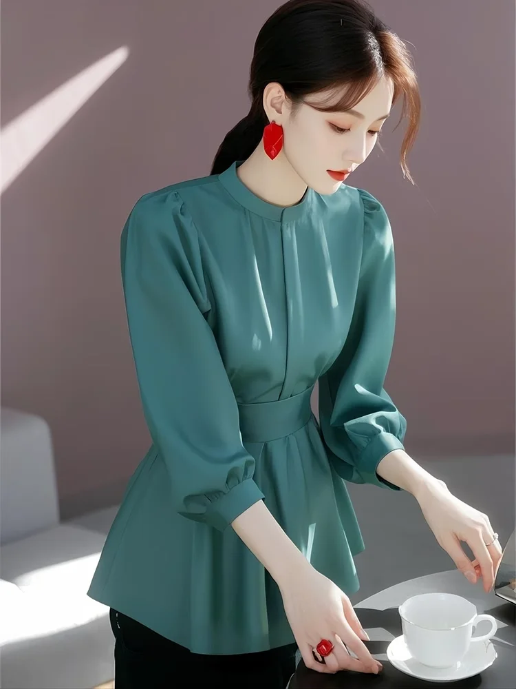 

Женская блузка Ele een, весна 2026, приталенная, класса люкс, уникальная, красивая, в европейском стиле, повседневная