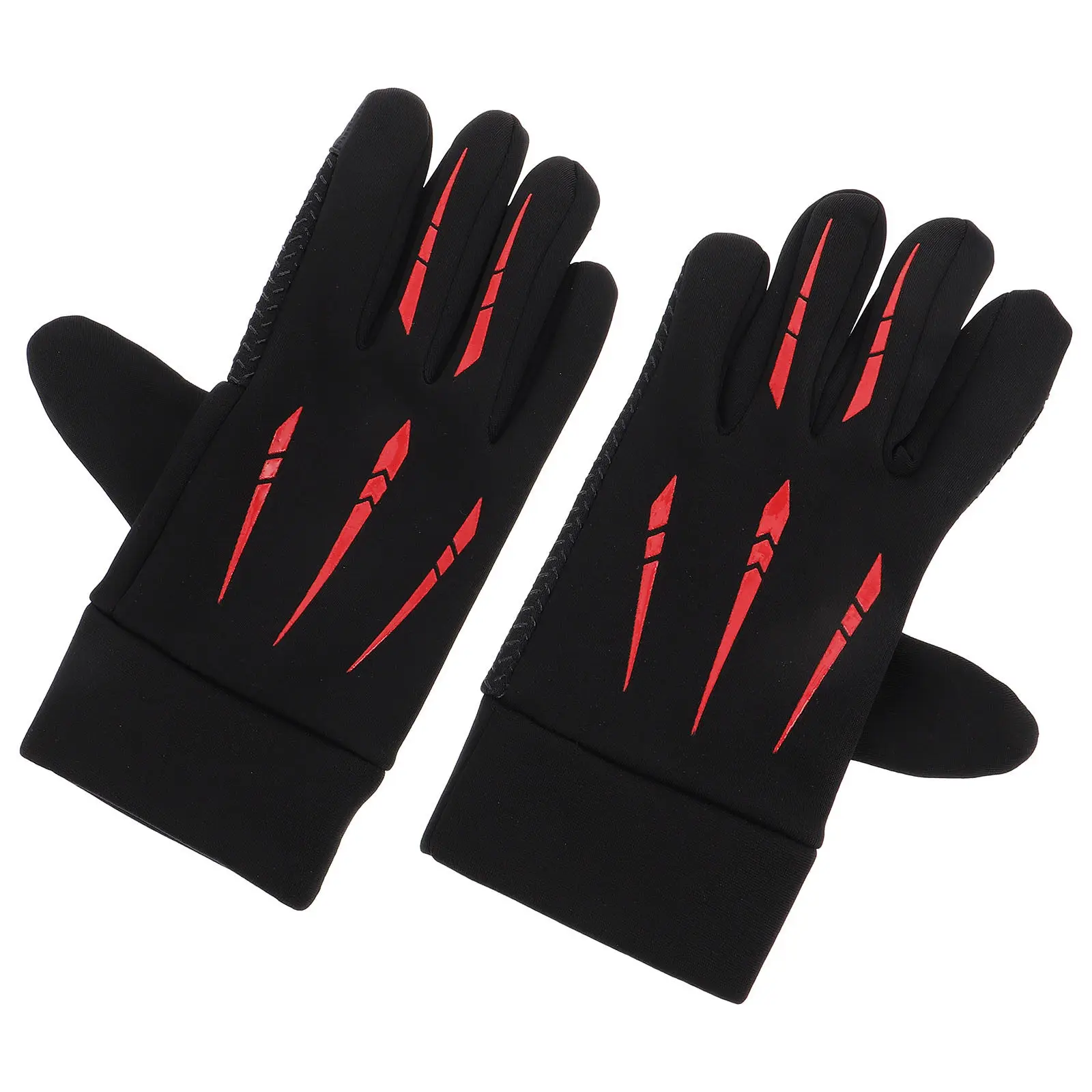 

Windproof Waterproof Motorcycle Gloves Touchscreen Full Finger Red Winter Riding Gloves for Men Snowmobile Atv Cycling Motorbike