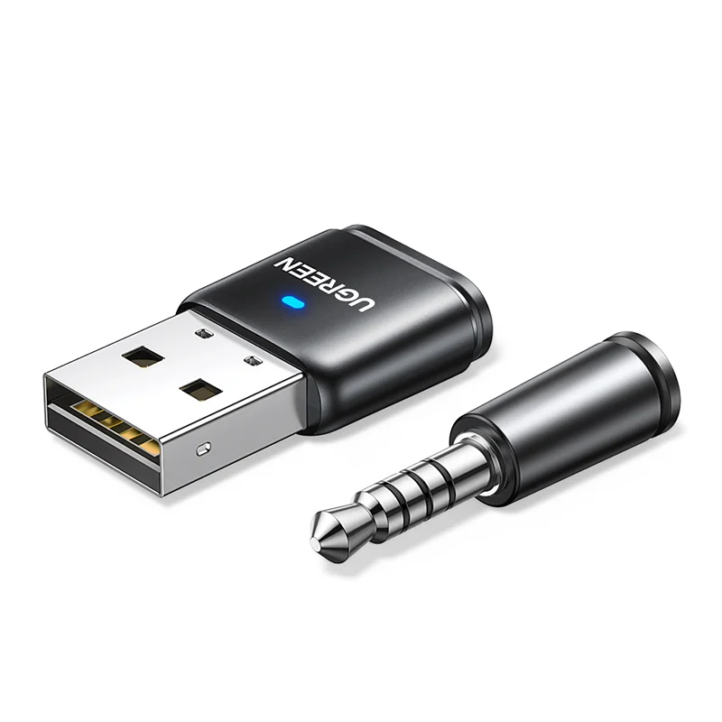 UGREEN USB A Bluetooth 5.3 Transmitter AptX HD AD Audio Adapter PS5 PS4 Nintendo Switch Headset Speaker Mic Bluetooth Receiver