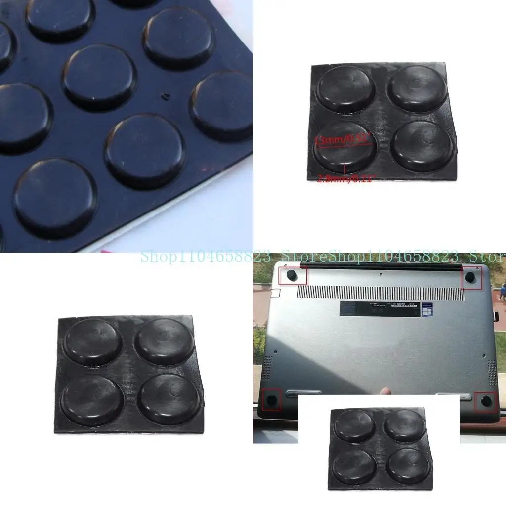 

652F 4 Laptops Heat Reduction Pad Soft Silicone Feet Holder Notebook Support Bracket