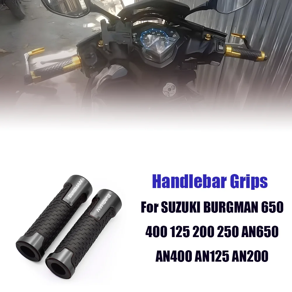 For SUZUKI BURGMAN 650 400 125 200 250 AN650 AN400 AN125 AN200 Non-slip 7/8'' 22MM Comfort Motorcycle Handlebar Handle Grip