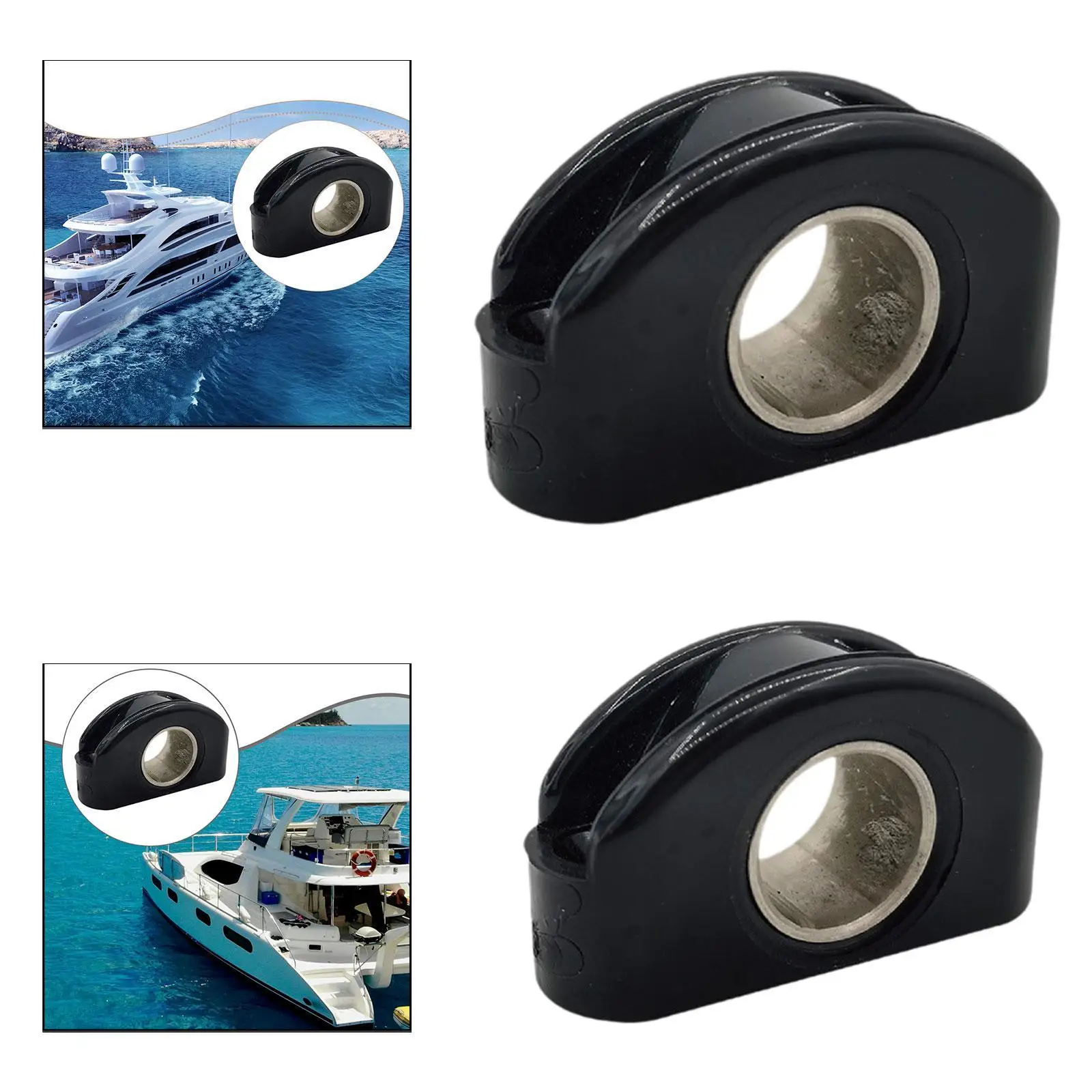 ملحقات الأسلاك البحرية كابل دليل بكرة حامل الأسلاك جروميت مع بكرة ناعمة من الفولاذ المقاوم للصدأ مناسبة لقوارب الكاياك واليخوت