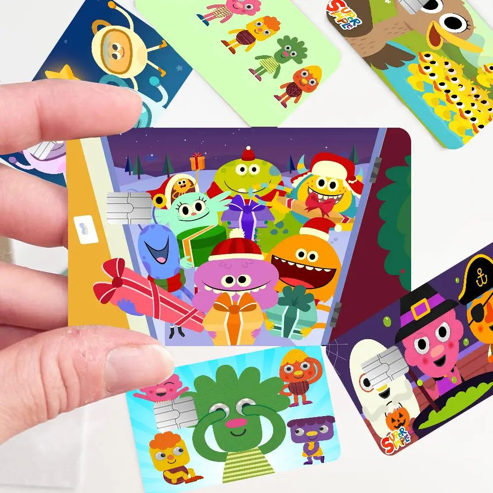 S-Super S-Simple Songs Game Film Cover Sticker Case for Small Chip Credit Debit Card Front Side
